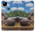 S4031 Bébé hippopotame Famille d'hippopotames Etui Coque Housse pour Google Pixel 4a