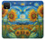 S4019 Tournesol style Van Gogh Etui Coque Housse pour Google Pixel 4
