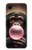 S3973 Chimpanzé soufflant du chewing-gum rose Etui Coque Housse pour Google Pixel 3a
