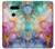 S4001 Lilas abstrait multicolore, émeraude Etui Coque Housse pour LG V30, LG V30 Plus, LG V30S ThinQ, LG V35, LG V35 ThinQ