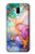 S4001 Lilas abstrait multicolore, émeraude Etui Coque Housse pour LG G7 ThinQ
