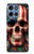 S4015 Drapeau américain de crâne Etui Coque Housse pour Motorola Moto G 5G (2025)