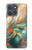 S3993 Vinages dorés en marbre vert Etui Coque Housse pour Motorola Moto G Power (2025,2026)