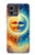 S3966 Soleil artistique et lune Etui Coque Housse pour Motorola Moto G Stylus 5G (2023)