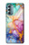 S4001 Lilas abstrait multicolore, émeraude Etui Coque Housse pour Motorola Moto G Stylus 5G (2022)