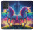 S3977 Licorne colorée Etui Coque Housse pour Motorola Edge 40 Neo