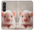S3979 Bébé cochon mignon Etui Coque Housse pour Sony Xperia 1 VI