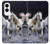 S0246 Cheval Blanc Etui Coque Housse pour Samsung Galaxy S25 Edge