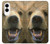 S0840 Grizzly Bear visage Etui Coque Housse pour Samsung Galaxy S25 Edge
