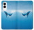 S0843 Baleine bleue Etui Coque Housse pour Samsung Galaxy S25 Edge