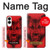 S1090 Rouge Loup Etui Coque Housse pour Samsung Galaxy S25 Edge