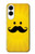 S1145 Soleil jaune Mustache Etui Coque Housse pour Samsung Galaxy S25 Edge