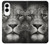 S1352 Lion Visage Etui Coque Housse pour Samsung Galaxy S25 Edge