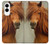 S1595 Beau cheval marron Etui Coque Housse pour Samsung Galaxy S25 Edge