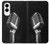 S1672 Rétro Musique Jazz Microphone Etui Coque Housse pour Samsung Galaxy S25 Edge