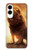 S1957 Lion Etui Coque Housse pour Samsung Galaxy S25 Edge