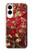 S2414 Rouge Fleur amandier Van Gogh Etui Coque Housse pour Samsung Galaxy S25 Edge