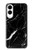 S2895 Noir Marbre imprimé graphique Etui Coque Housse pour Samsung Galaxy S25 Edge
