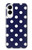 S3533 Bleu à pois Etui Coque Housse pour Samsung Galaxy S25 Edge