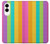 S3678 Vertical arc-en-ciel coloré Etui Coque Housse pour Samsung Galaxy S25 Edge