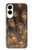 S3691 Plume de paon d'or Etui Coque Housse pour Samsung Galaxy S25 Edge
