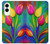 S3926 Peinture à l'huile de tulipe colorée Etui Coque Housse pour Samsung Galaxy S25 Edge