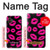 S2933 Bisous Rose Lips sur Noir Etui Coque Housse pour Samsung Galaxy XCover7 Pro