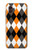 S3421 Noir Orange Blanc Argyle Plaid Etui Coque Housse pour Samsung Galaxy XCover7 Pro