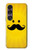 S1145 Soleil jaune Mustache Etui Coque Housse pour Sony Xperia 1 VII