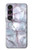 S2316 Bleu foncé Marbre Texture graphique Imprimer Etui Coque Housse pour Sony Xperia 1 VII