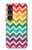 S2362 Arc en ciel coloré Shavron Zig zag Etui Coque Housse pour Sony Xperia 1 VII
