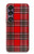 S2374 Motif Tartan Rouge Etui Coque Housse pour Sony Xperia 1 VII