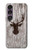 S2505 Tête de Renne Vieux bois Texture graphique Etui Coque Housse pour Sony Xperia 1 VII