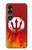 S2803 Feu Rouge Diable Lance Symbole Etui Coque Housse pour Sony Xperia 1 VII