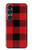 S2931 Rouge Buffle motif de vérification Etui Coque Housse pour Sony Xperia 1 VII