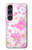 S3036 Flore de fleur rose douce Etui Coque Housse pour Sony Xperia 1 VII