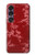 S3817 Motif de fleurs de cerisier floral rouge Etui Coque Housse pour Sony Xperia 1 VII