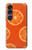 S3946 Motif orange sans couture Etui Coque Housse pour Sony Xperia 1 VII