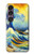S4005 Peinture à l'huile Grandes vagues Etui Coque Housse pour Sony Xperia 1 VII