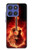 S0415 Graver guitare feu Etui Coque Housse pour Motorola Moto G Stylus 5G (2025,2026), Edge 60 Stylus