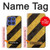 S2231 Noir et Jaune Ligne de risque rayé Etui Coque Housse pour Motorola Moto G Stylus 5G (2025,2026), Edge 60 Stylus