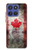 S2490 Canada Feuille d'érable Drapeau Texture Etui Coque Housse pour Motorola Moto G Stylus 5G (2025,2026), Edge 60 Stylus