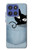 S2641 Noir Chat Poche Etui Coque Housse pour Motorola Moto G Stylus 5G (2025,2026), Edge 60 Stylus