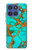 S2688 Aqua Copper Turquoise Graphic Gemme Etui Coque Housse pour Motorola Moto G Stylus 5G (2025,2026), Edge 60 Stylus