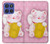 S3025 Rose Maneki Neko chat chanceux Etui Coque Housse pour Motorola Moto G Stylus 5G (2025,2026), Edge 60 Stylus