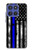 S3244 Ligne Bleu mince Etats-Unis Etui Coque Housse pour Motorola Moto G Stylus 5G (2025,2026), Edge 60 Stylus