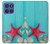 S3428 Aqua Bois Coquille d'étoile de mer Etui Coque Housse pour Motorola Moto G Stylus 5G (2025,2026), Edge 60 Stylus