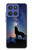 S3555 Loup Hurlant Million étoiles Etui Coque Housse pour Motorola Moto G Stylus 5G (2025,2026), Edge 60 Stylus