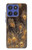 S3691 Plume de paon d'or Etui Coque Housse pour Motorola Moto G Stylus 5G (2025,2026), Edge 60 Stylus