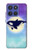 S3807 Killer Whale Orca Lune Pastel Fantaisie Etui Coque Housse pour Motorola Moto G Stylus 5G (2025,2026), Edge 60 Stylus